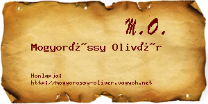 Mogyoróssy Olivér névjegykártya