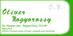 oliver mogyorossy business card