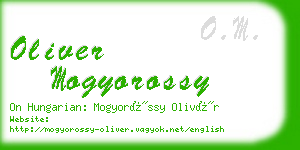 oliver mogyorossy business card